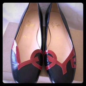 Christian Louboutin LOVE Patent Leather Flats 38.5